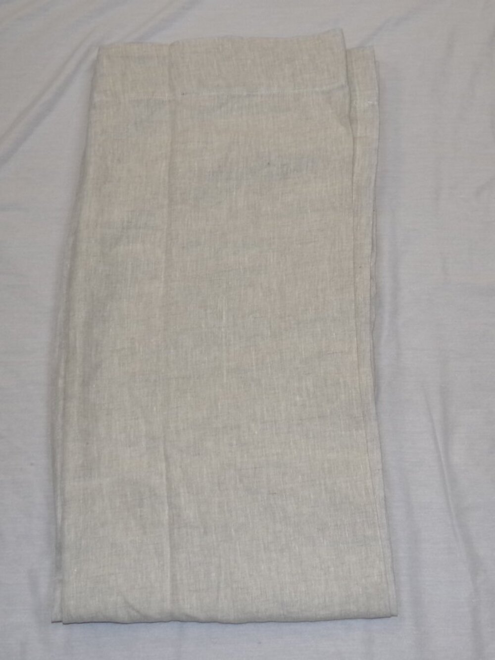 NEW Annie Selke Lush Linen Curtain Panel Natural Solid 100% Linen 55" x 108"